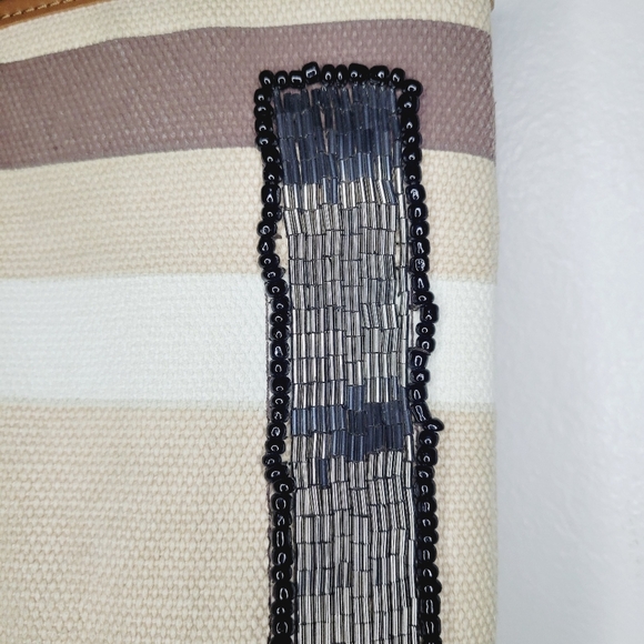 Sam Edelman Tote Bag Thea Sequin Beaded Fabric Large Boho Beach Bohemian Peasant - Picture 13 of 15